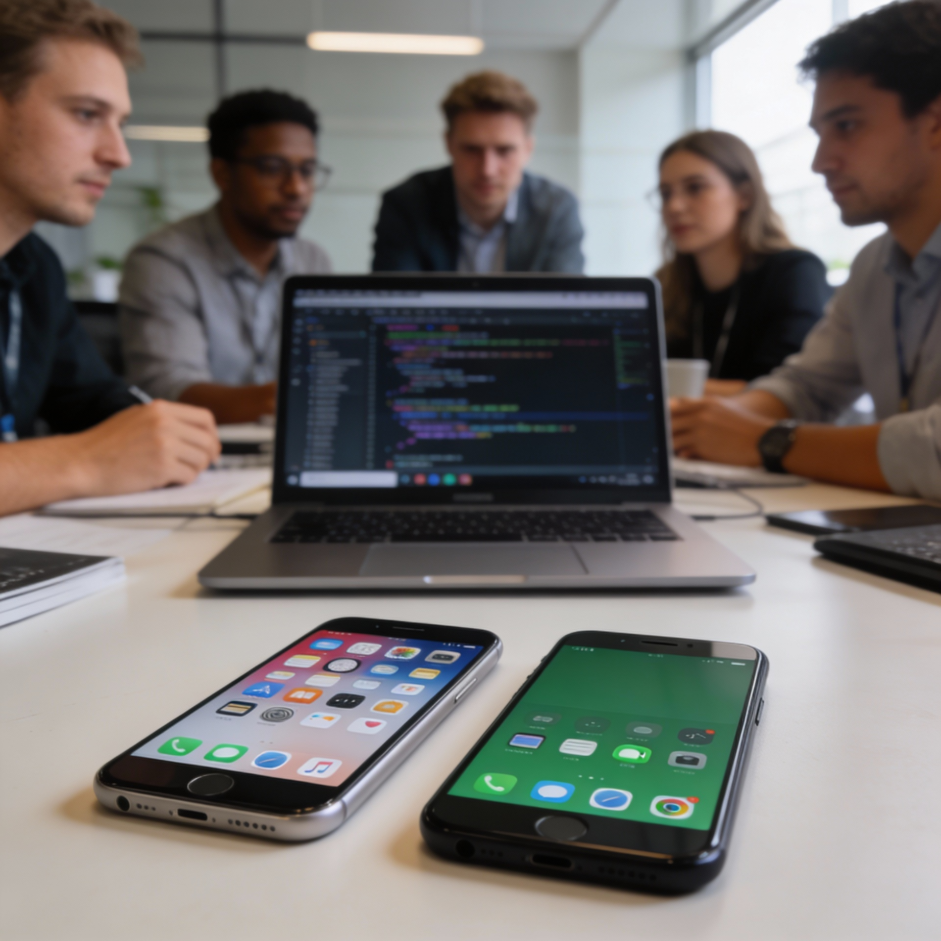 Développement mobile sur mesure pour entreprises entre iOS Android et cross platform